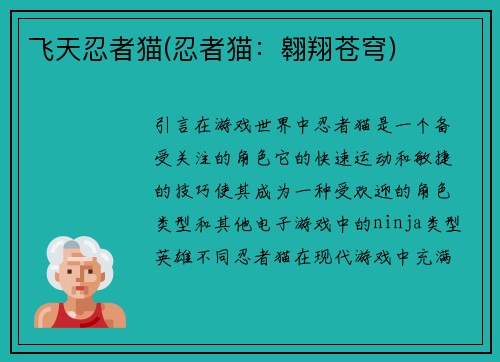 飞天忍者猫(忍者猫：翱翔苍穹)